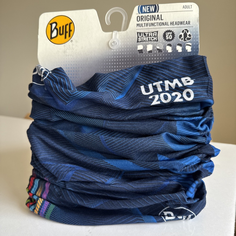 2020 UTMB Mont-Blanc Buff Neck Gaiter Adult OS Blue Multifunctional Headwear